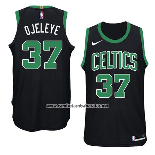 Camiseta Boston Celtics Semi Ojeleye #37 Statement 2018 Negro